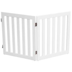 Barri&egrave;re pour animaux chien de compagnie 50,5 x 60 cm ajustable en forme libre et stable en MDF bla