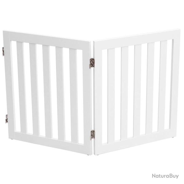 Barri�re pour animaux chien de compagnie 50,5 x 60 cm ajustable en forme libre et stable en MDF bla