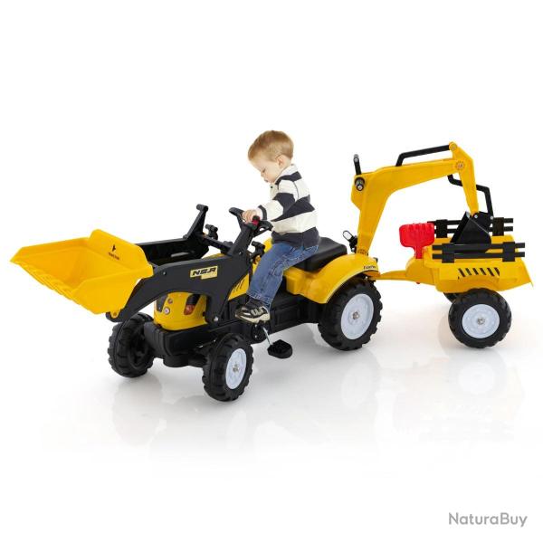 Tracteur autoport� 3 en 1 avec remorque amovible 180 x 41 x 64 cm activit� physique design moderne