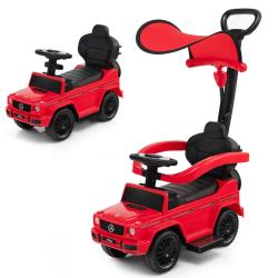 Voiture &agrave; pousser 3 en 1 pour enfant 87 x 35 x 95 cm s&eacute;curit&eacute; optimale design moderne en PP rouge 2