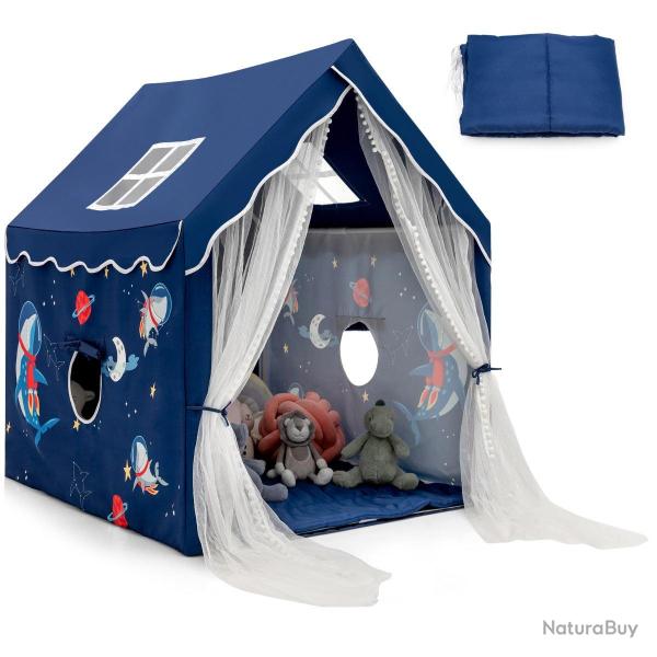 Tente de jeux pour enfants int�rieur 121 x 105 x 137 cm avec tapis rembourr� et fen�tres en maille