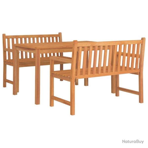 Ensemble � d�ner salon de jardin meuble d'ext�rieur 3 pi�ces bois de teck massif 02_0014258