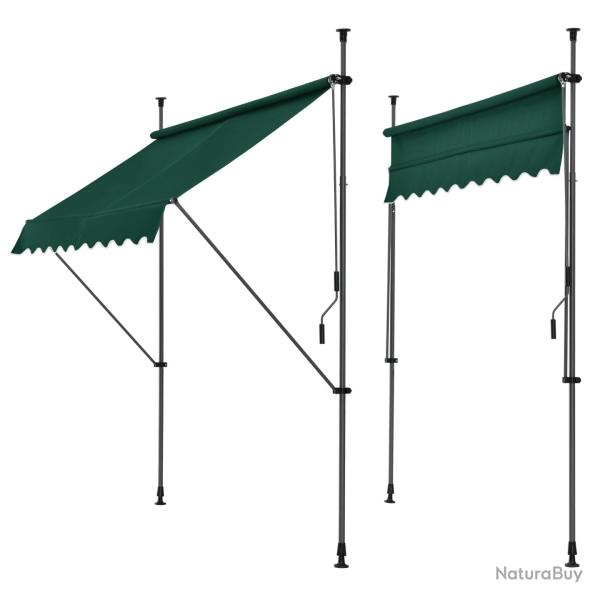 Store banne t�l�scopique acier polyester 150 x 120 x 200-300 cm vert fonc� 03_0008317