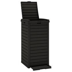 Poubelle d'ext&eacute;rieur 41 x 41 x 86 cm polypropyl&egrave;ne noir 02_0006069
