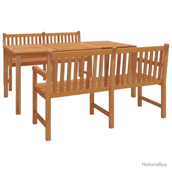Ensemble � d�ner salon de jardin meuble d'ext�rieur 3 pi�ces bois de teck massif 02_0014260