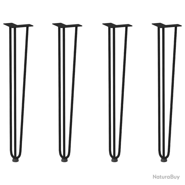 Lot de 4 pieds en �pingle � cheveux pour consoles 72 x 12 x 12 cm avec niveleurs de pieds design mo