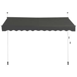 Auvent r&eacute;tractable manuel r&eacute;tractable 300 x 125 cm r&eacute;glable 200-300 cm design moderne en aluminium
