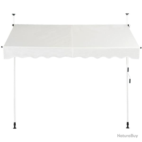 Auvent r�tractable manuel r�glable 250 x 125 cm tissu oxford r�sistant aux UV design moderne en alu