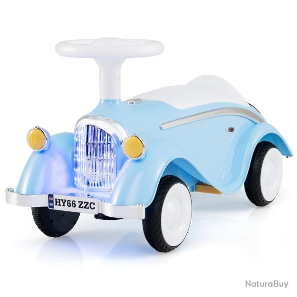 Porteur enfant avec volant et klaxon 74 x 29 x 36 cm s�curit� accrue ambiance r�tro en PP bleu 20_0