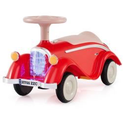 Porteur enfant avec volant lumineux et klaxon 74 x 29 x 36 cm s&eacute;curit&eacute; et ergonomique r&eacute;tro en PP r