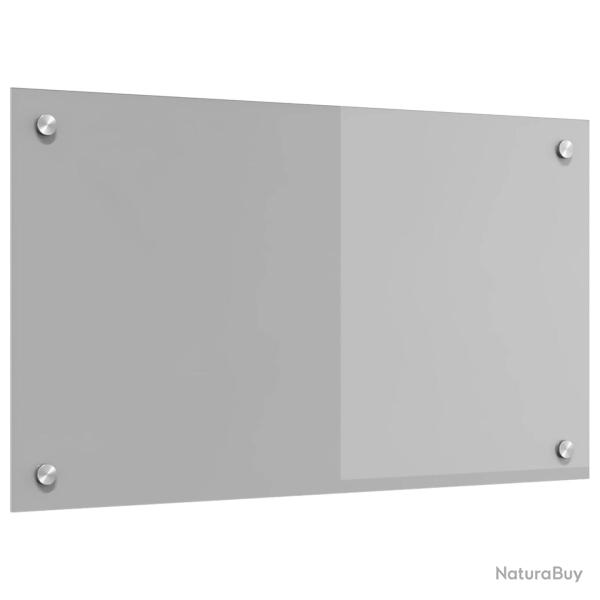 Dosseret de cuisine 70 x 40 cm thermique �pur� et moderne protection murs en verre tremp� gris clai