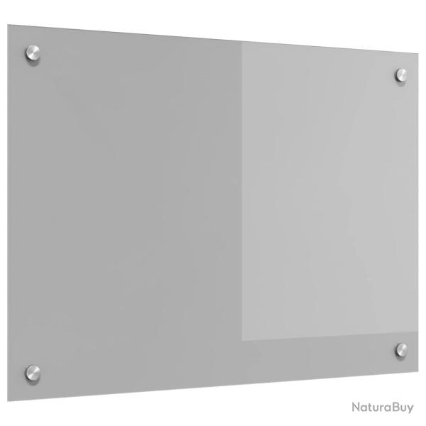 Dosseret de cuisine thermor�sistant moderne installation rapide 70 x 50 cm en verre tremp� gris cla