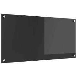 Dosseret de cuisine 100 x 50 cm design moderne facile &agrave; installer thermique en verre tremp&eacute; gris fo