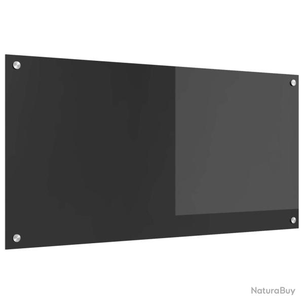 Dosseret de cuisine 100 x 50 cm design moderne facile � installer thermique en verre tremp� gris fo