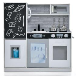 Cuisine enfants 3 - 6 ans en bois 82 x 24 x 80 cm avec accessoires r&eacute;alistes et exp&eacute;rience immersiv