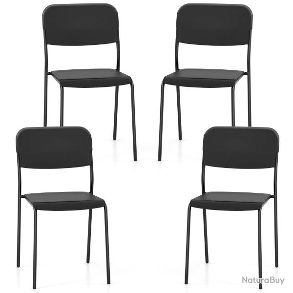 Lot de 4 chaises empilables pour salle � manger 48,5 x 44,5 x 81 cm confort optimal style moderne e