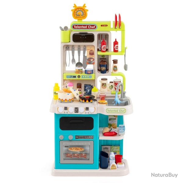 Ensemble de cuisine jouet pour enfants 44,5 x 24 x 92 cm fonction d'eau sonore et lumineuse moderne