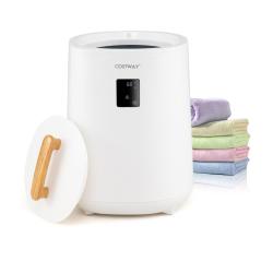 Chauffe-serviettes de salle de bain 35,5 x 35,5 x 51 cm grande capacit&eacute; 18 L &eacute;cran LED s&eacute;curit&eacute; en