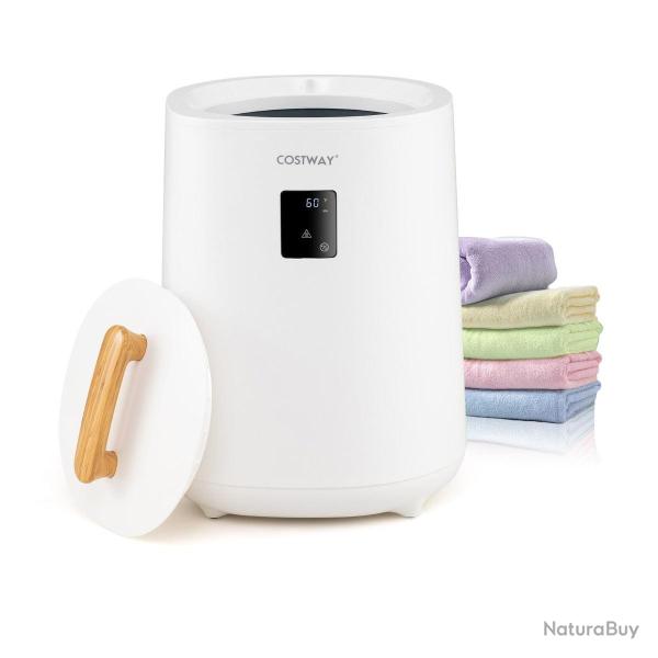 Chauffe-serviettes de salle de bain 35,5 x 35,5 x 51 cm grande capacit� 18 L �cran LED s�curit� en