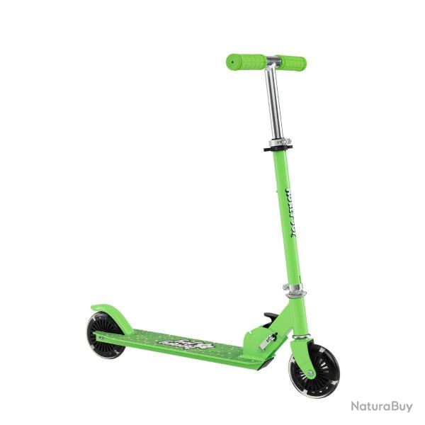 Trottinette enfant pliable 66 x 33 x 80 cm roues clignotantes guidon r�glable design moderne en alu
