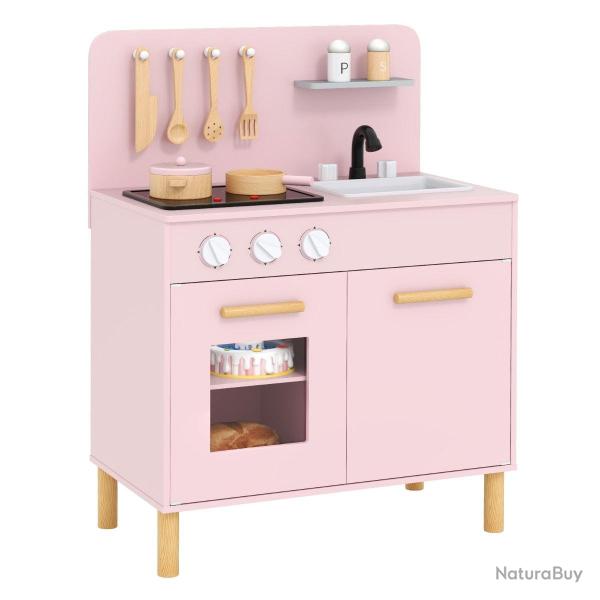 Cuisine de jeu rose pour enfants 55 x 31 x 75 cm avec lumi�res et sons rangement pratique en MDF bo