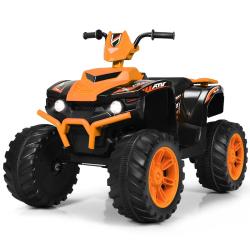 Quad &eacute;lectrique tout terrain pour enfants 105 x 65,5 x 73 cm d&eacute;marrage lent musique int&eacute;gr&eacute;e en PP