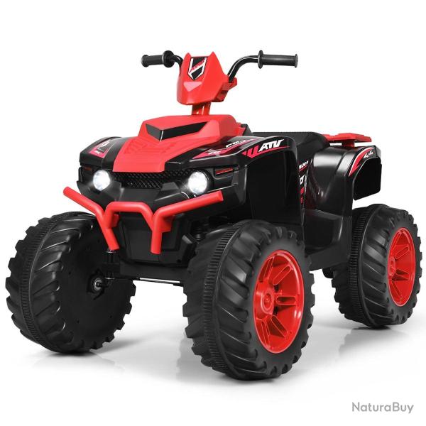 Quad �lectrique 104 x 67 x 74 cm pour enfants 3-7 ans avec d�marrage lent et musique design rouge 2