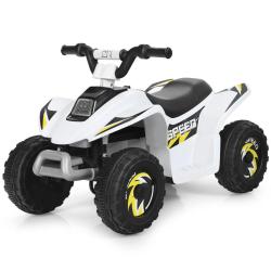 Quad &eacute;lectrique pour enfant 73 x 40 x 44,5 cm marche avant/arri&egrave;re stabilit&eacute; int&eacute;rieure ext&eacute;rieure