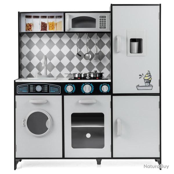 Cuisine de jeu pour enfants 91 x 30 x 102 cm avec effets sonores et lumi�res style moderne en MDF g
