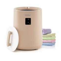 Chauffe-serviettes 35,5 x 35,5 x 51 cm grande capacit&eacute; 18 L intime et pratique en plastique marron