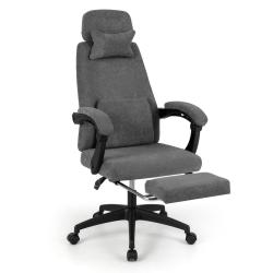 Fauteuil inclinable pour bureau 100 x 66 x 119-126 cm r&eacute;glable avec repose-pieds ergonomique design