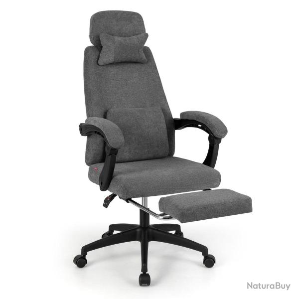 Fauteuil inclinable pour bureau 100 x 66 x 119-126 cm r�glable avec repose-pieds ergonomique design