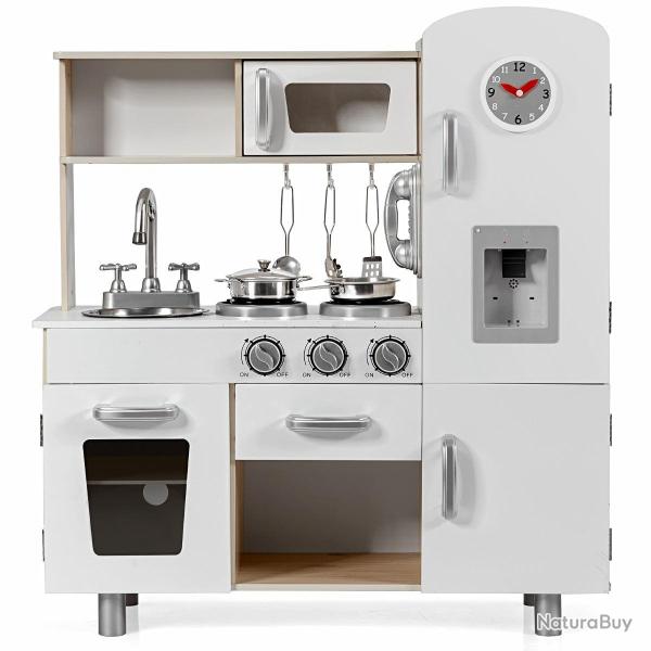 Cuisine pour enfants en bois 72,5 x 29 x 81,5 cm avec accessoires �ducatifs design moderne en MDF b