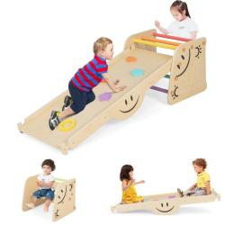 Ensemble de jouets d'escalade 6 en 1 pour enfants 120 x 49 cm ajustable et durable style color&eacute; en