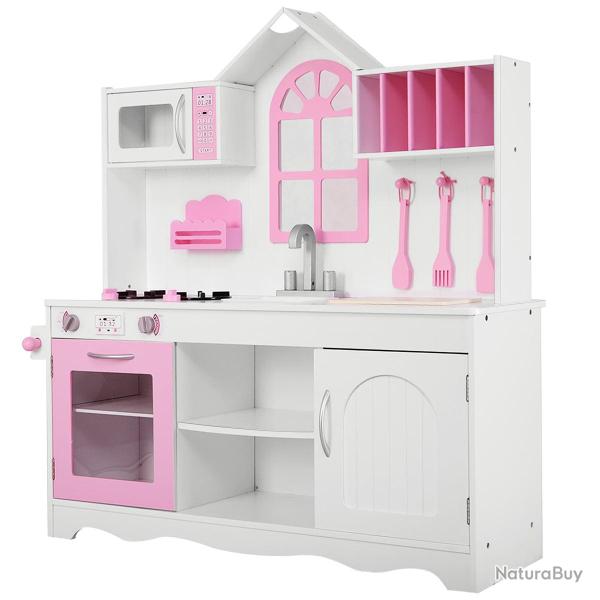 Cuisine en bois pour enfants lot de 1 109 x 32 x 106 cm favorise l'imagination et la coop�ration en