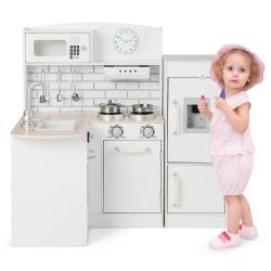 Cuisine pour enfants d'angle avec r&eacute;frig&eacute;rateur 65 x 60 x 85 cm avec distributeur d'eau design mode