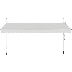 Auvent r&eacute;tractable 400 cm hauteur r&eacute;glable 200-300 cm avec conception l&eacute;g&egrave;re et manivelle moderne e