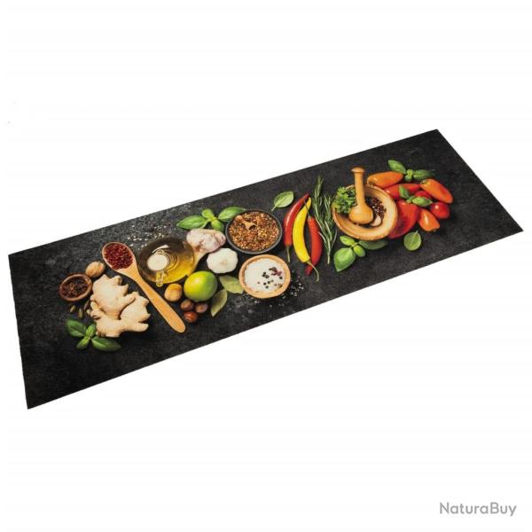 Tapis de cuisine moelleux lavable 60 x 180 cm antid�rapant design �l�gant en velours multicolore 02