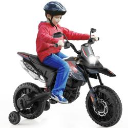 Moto &eacute;lectrique enfant 106,5 x 56 x 80 cm avec musique et s&eacute;curit&eacute; am&eacute;lior&eacute;e design bleu PP 20_0012