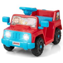 Voiture &eacute;lectrique enfant 66 x 42 x 40 cm autonomie 1 &agrave; 2 heures ambiance ludique en plastique roug