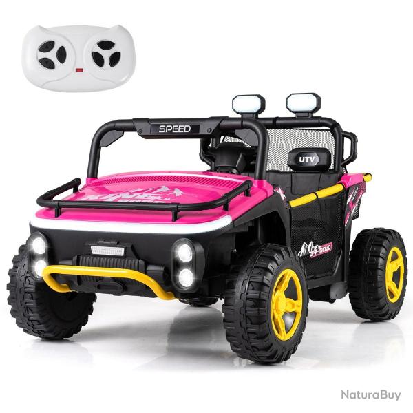 Voiture �lectrique 2 places pour enfants 133 x 83,5 x 76 cm avec klaxon et musique moderne en PP ro