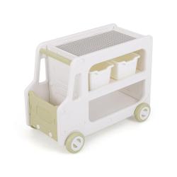 Organisateur de rangement 2 niveaux 73 x 42 x 56 cm multifonctionnel ludique style moderne en HDPE
