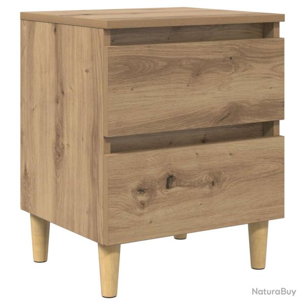 Armoire de lit avec tiroir compacte durable chambre rustique 40 x 35 x 50 cm en bois d'ing�nierie m