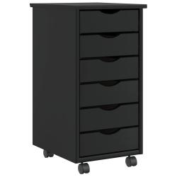 Armoire roulante avec tiroirs moderne 34 x 39 x 65,5 cm grande capacit&eacute; organisation bureau en bois