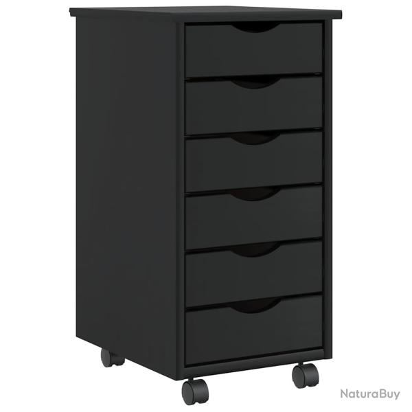 Armoire roulante avec tiroirs moderne 34 x 39 x 65,5 cm grande capacit� organisation bureau en bois