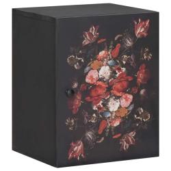 Armoire suspendue murale avec motif floral 38 x 33,5 x 48 cm design moderne gain de place en bois d