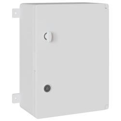 Armoire de contr&ocirc;le moderne 47 x 20 x 60 cm polyvalente pour int&eacute;rieur et ext&eacute;rieur en plastic gris