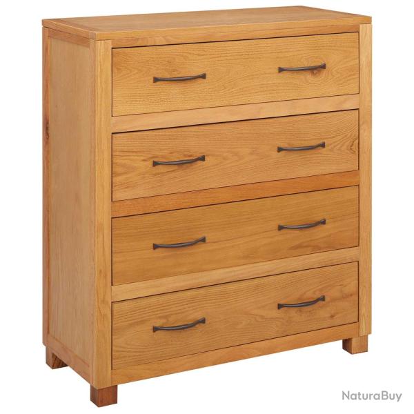 Armoire rectangulaire avec 4 tiroirs espace de rangement pratique chambre salon 80 x 35 x 95 cm en