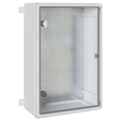 Armoire de contr&ocirc;le moderne polyvalente int&eacute;rieur ext&eacute;rieur 40 x 20 x 60 cm en plastique gris 02_00