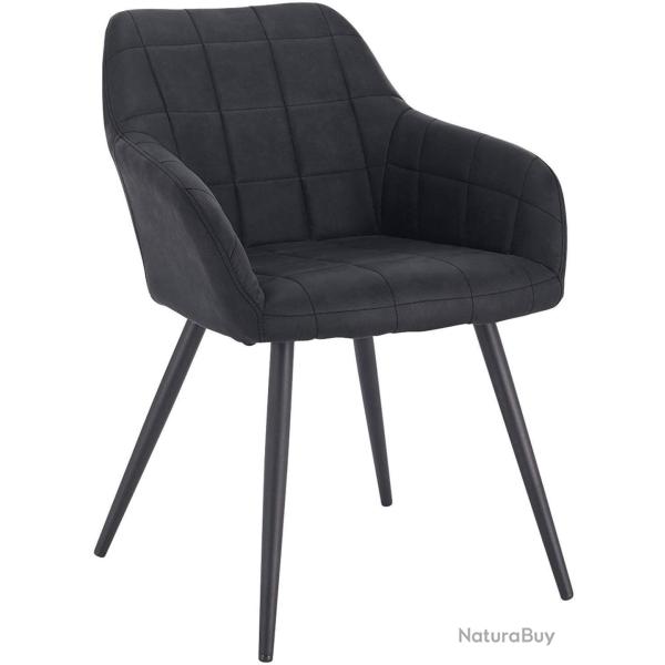 Chaise de salle � manger en tissu anthracite 19_0000041
